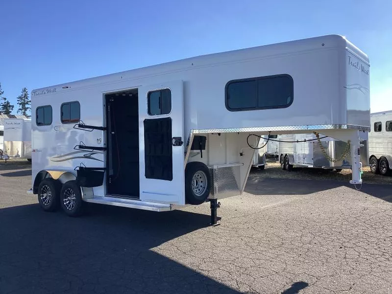 2026 Trails West Manufacturing Classic 2H GN, Broom Closet, Extra Height Horse Trailer