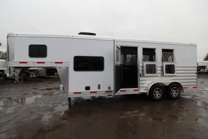2022 Frontier Strider Aluminum 3 Horse Trailer Swing out Saddle rack