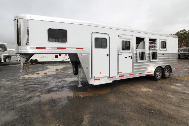 2023 Exiss 7400 EXTRA TALL 7'8" inside height 4 Horse Aluminum Trailer Folding Rear Tack
