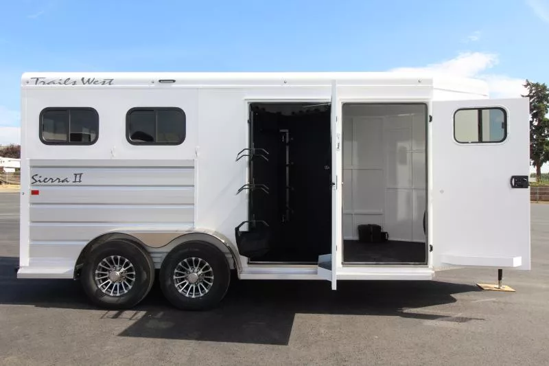 2026 Trails West Sierra II 2 Horse Trailer-Side Tack-7'4" Tall - XL Dressing Room- Axle Upgrade- Convenience Package