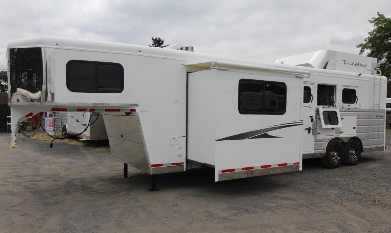 2020 Trails West Sierra 11' x 15' w/ Slide 3 Horse Trailer W/ Hay Rack - Hoof Grip Flooring - Mangers - Dinette 2020 Trails West Sierra 11' x 15' w/ Slide 3 Horse Trailer W/ Hay Rack - Hoof Grip Flooring - Mangers - Dinette