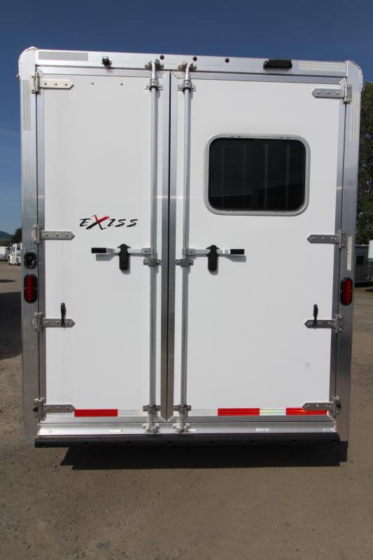 2023 Exiss Escape 7204 4' SW Living Quarters 2 Horse Trailer Solid