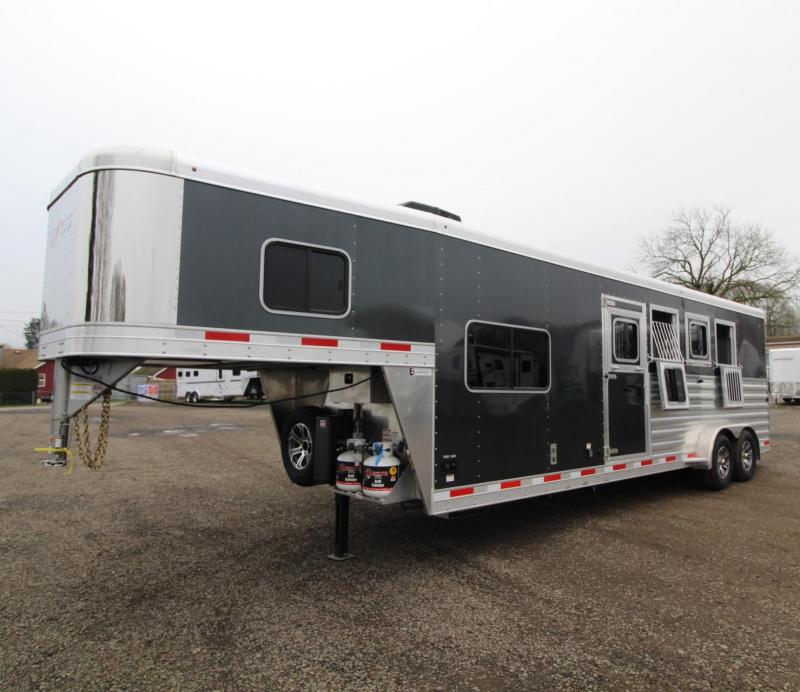 2022 Exiss Trailers Escape 7408 LQ w/Easy Care Flooring Horse Trailer Horse Trailers For Sale