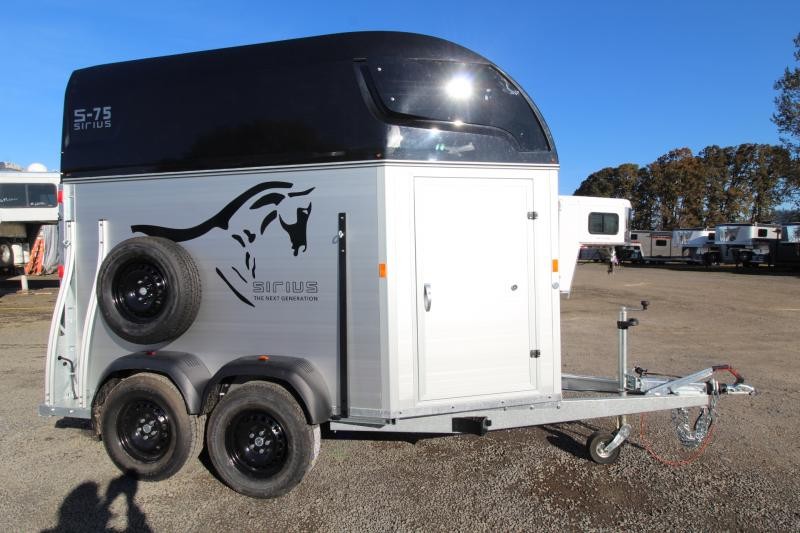 2023 SunLite Sirius S75 - 8ft Tall Warmblood 2 Horse Straight Load Aluminum Trailer - GREAT FOR SMALL TOW VEHICLES - Escape Door 2023 SunLite Sirius S75 - 8ft Tall Warmblood 2 Horse Straight Load Aluminum Trailer - GREAT FOR SMALL TOW VEHICLES - Escape Door