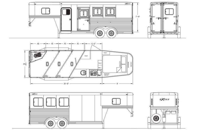 2022 Exiss Escape 3 Horse LQ Trailer 2022 Exiss Escape 3 Horse LQ Trailer