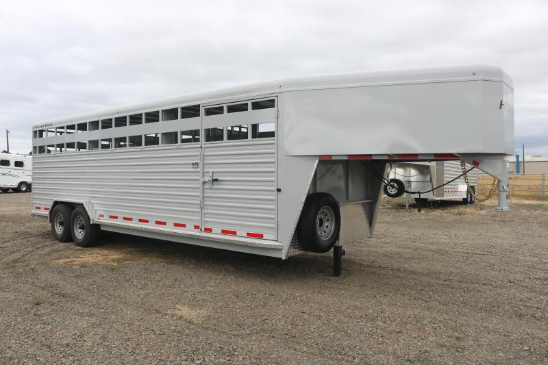 2022 Trails West 24' Hotshot - Escape Door - 7'6'' Wide - Slam Latch Rear Gate with Slider - Gooseneck Calf Gate 2022 Trails West 24' Hotshot - Escape Door - 7'6'' Wide - Slam Latch Rear Gate with Slider - Gooseneck Calf Gate