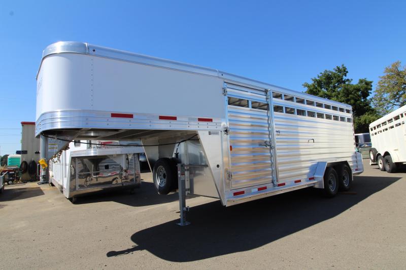 2020 Exiss STK 7020 Livestock Trailer - All Aluminum Construction - Full Swing Center Gate w/ Hold Back - Single Piece Aluminum Roof 2020 Exiss STK 7020 Livestock Trailer - All Aluminum Construction - Full Swing Center Gate w/ Hold Back - Single Piece Aluminum Roof