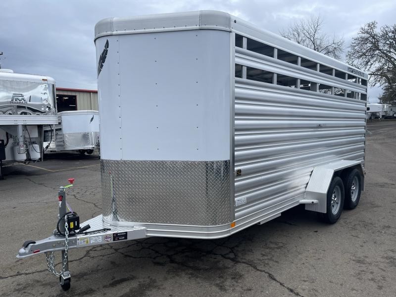 2023 Featherlite 16' Stock BP for Few Livestock! All Aluminum - 6'7'' Wide/6'6'' Tall - Center Gate w/ Slider- Escape Door - Combo Rear Door 2023 Featherlite 16' Stock BP for Few Livestock! All Aluminum - 6'7'' Wide/6'6'' Tall - Center Gate w/ Slider- Escape Door - Combo Rear Door