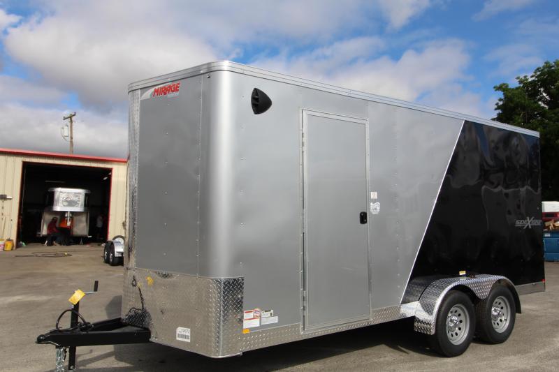 2020 Mirage Xpres 7x16 Enclosed Cargo Trailer - Side by Side Package - Two Tone exterior - RV Mandoor 2020 Mirage Xpres 7x16 Enclosed Cargo Trailer - Side by Side Package - Two Tone exterior - RV Mandoor