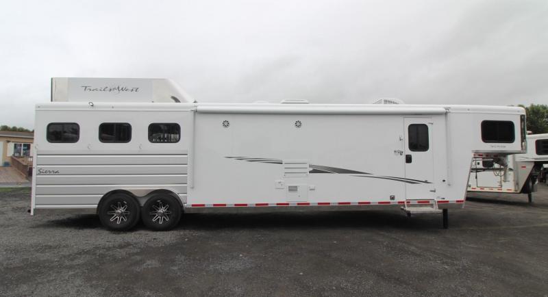 2020 Trails West Sierra 15x19 3 Horse Trailer - Easy Care Flooring - Fold Down Bunk Bed - Hayrack - Generator Ready - Hoof Grip Flooring PRICE REDUCED $1495 2020 Trails West Sierra 15x19 3 Horse Trailer - Easy Care Flooring - Fold Down Bunk Bed - Hayrack - Generator Ready - Hoof Grip Flooring PRICE REDUCED $1495
