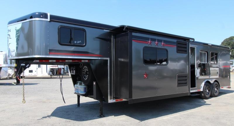 2023 Bison Ranger 8311S 11ft SW Living Quarters - PRICE REDUCED - 3 Horse Trailer With Slide Out - Steel Frame Aluminum Skin 2023 Bison Ranger 8311S 11ft SW Living Quarters - PRICE REDUCED - 3 Horse Trailer With Slide Out - Steel Frame Aluminum Skin