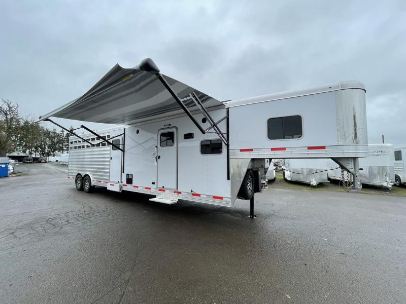 2022 Exiss Stock Combo 8032 Living Quarter Livestock Trailer Mid Tack