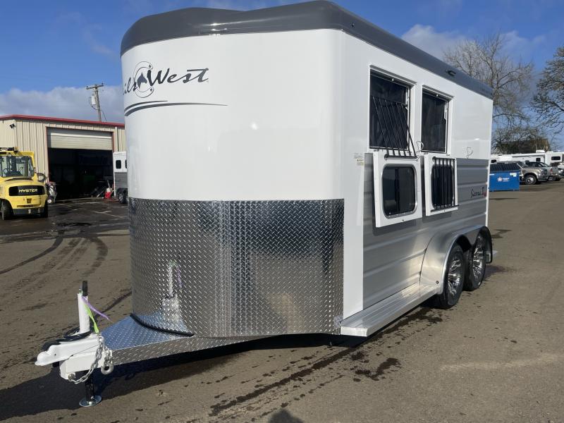 2023 Trails West Sierra ll 2H BP - Warmblood Height - Insulated Horse Area & Tackroom - Feed Screens - Boot Box - Swing Out Saddle Rack - Charcoal Roof