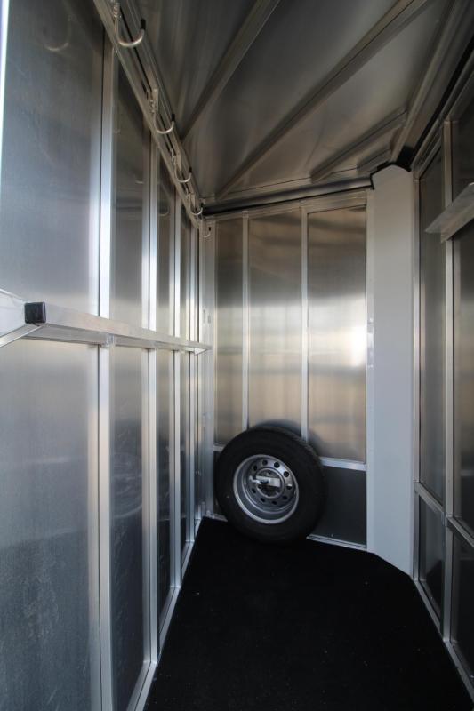 2022 Frontier Strider Aluminum 3 Horse Trailer Swing out Saddle rack