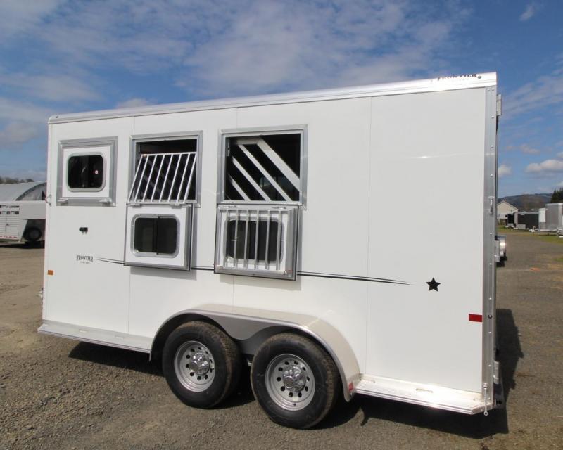 2022 Frontier Strider Aluminum 3 Horse Trailer Swing out Saddle rack