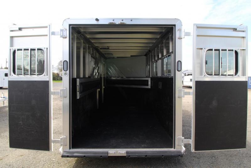 2022 Frontier Strider Aluminum 3 Horse Trailer Swing out Saddle rack