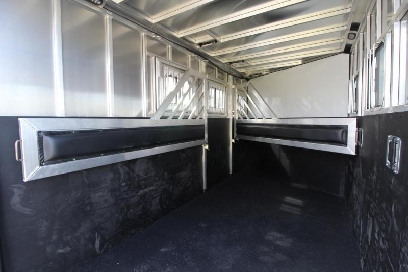 2022 Frontier Strider Aluminum 3 Horse Trailer Swing out Saddle rack