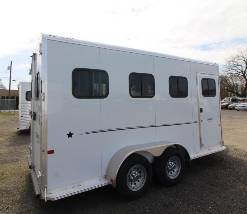 2022 Frontier Strider Aluminum 3 Horse Trailer Swing out Saddle rack