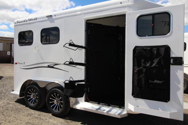 2023 Trails West CLASSIC II 2 Horse Trailer Aluminum Skin Steel Frame