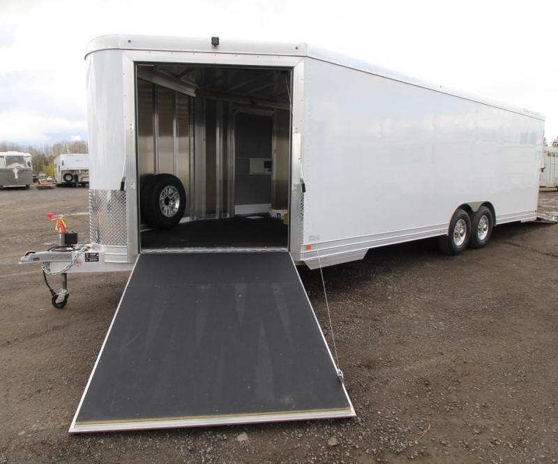 New Featherlite 4926 All Aluminum V Nose W Front Ramp Rear Ramp Car Quad Or Snowmobile Trailer W Nudo Flooring Price Reduced 4050 Snowmobile Trailers For Sale Classifieds For Snowmobile Trailers