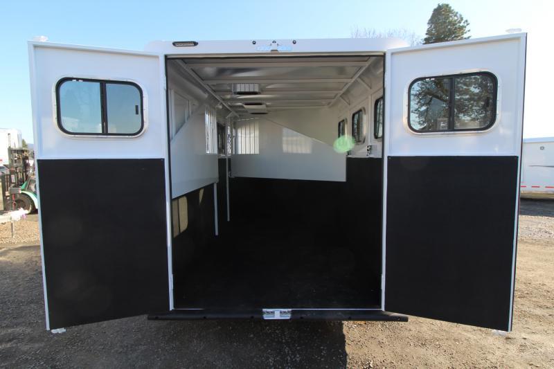 2023 Trails West Adventure MX II 3 Horse Trailer Swing out saddle rack