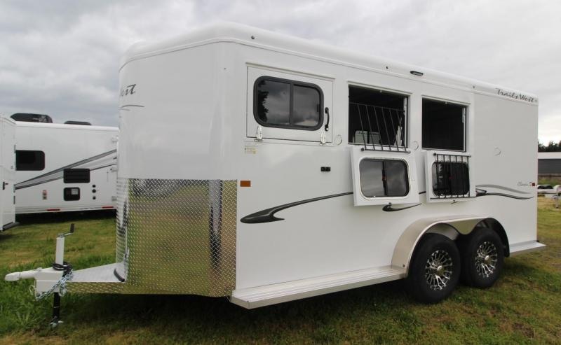 2023 Trails West 3 Horse Trailer - Swing out saddle rack - Aluminum Skin Steel Frame 2023 Trails West 3 Horse Trailer - Swing out saddle rack - Aluminum Skin Steel Frame