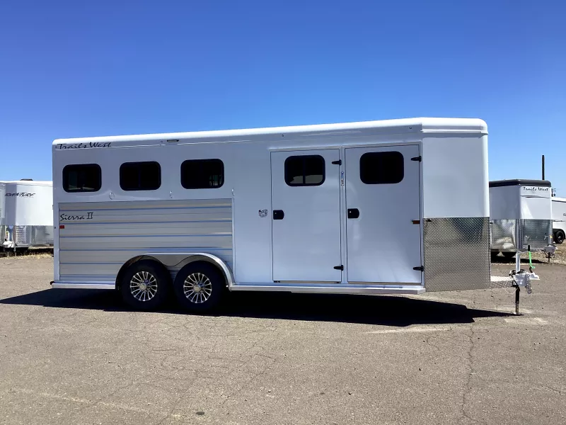 2026 Trails West Manufacturing 2026 Trails West Sierra II 3 Horse Trailer- Escape Door- 7'4" Tall- Fully Lined & Insulated Horse Trailer