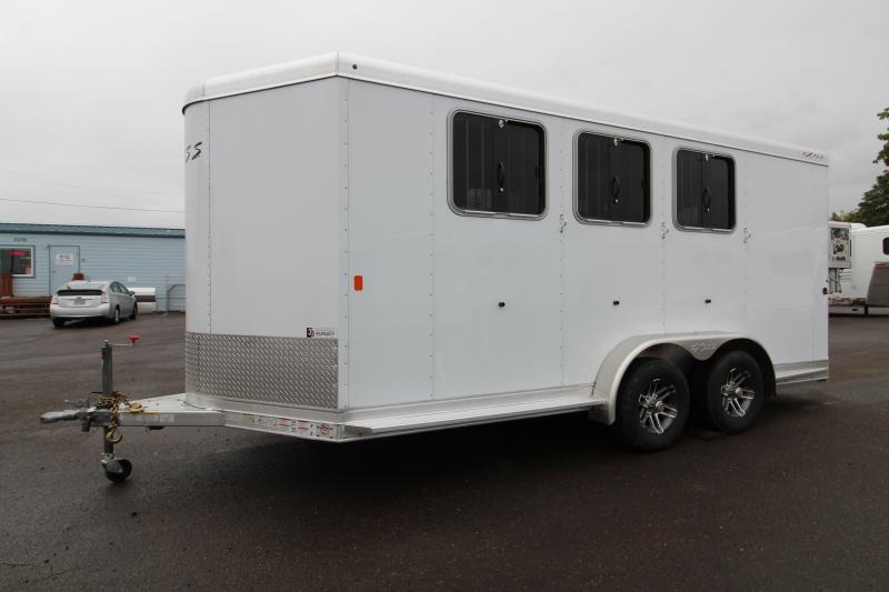 2020 Exiss 730 3 Horse Trailer Easy Care Flooring White Exterior