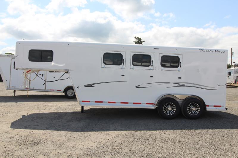 2024 Trails West Classic Gooseneck 3 Horse Trailer Living Quarter