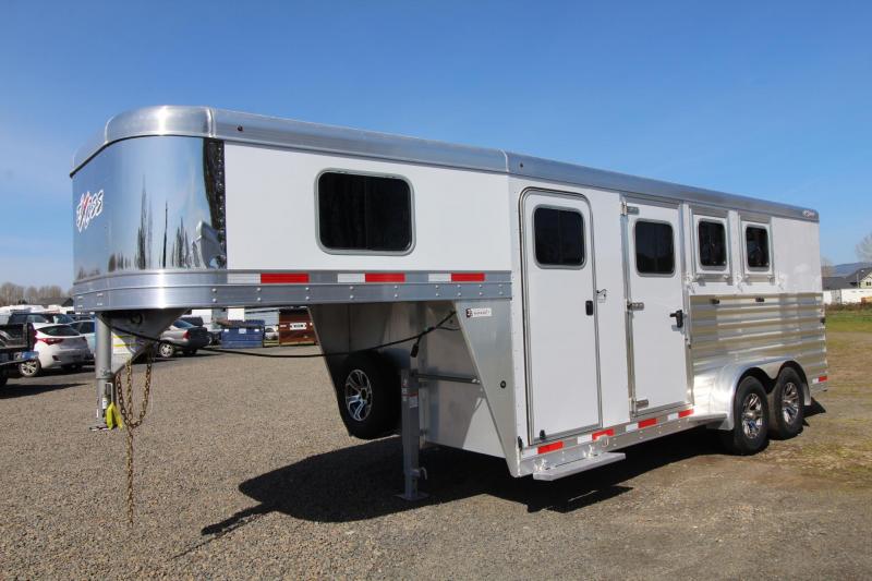 2021 EXISS 7300 ALUMINUM 3 HORSE TRAILER EASY CARE FLOORING ESCAPE