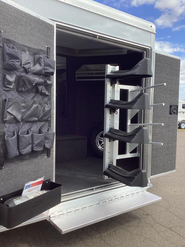 ON ORDER COMING SOON!! MODEL 9400 "PREMIERE TACK" 4 HORSE WITH HUGE SIDE TACK.  7'6" TALL. LOADED!