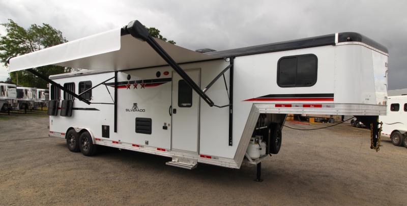 2023 Bison Silverado 8311 B - 11ft SW Living Quarters - 8ft wide 3 Horse Aluminum Trailer - Mangers - Power Awning - Lined and Insulated Horse Area - Stud Wall 2023 Bison Silverado 8311 B - 11ft SW Living Quarters - 8ft wide 3 Horse Aluminum Trailer - Mangers - Power Awning - Lined and Insulated Horse Area - Stud Wall