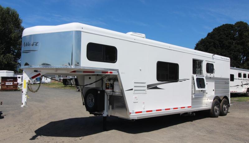 USED 2020 TRAILS WEST SIERRA LQ 10X15 - 2 HORSE - FOLD UP REAR TACK - MANGERS - CONVENIENCE PACKAGE - PASS THRU DOOR - POWER AWNING USED 2020 TRAILS WEST SIERRA LQ 10X15 - 2 HORSE - FOLD UP REAR TACK - MANGERS - CONVENIENCE PACKAGE - PASS THRU DOOR - POWER AWNING