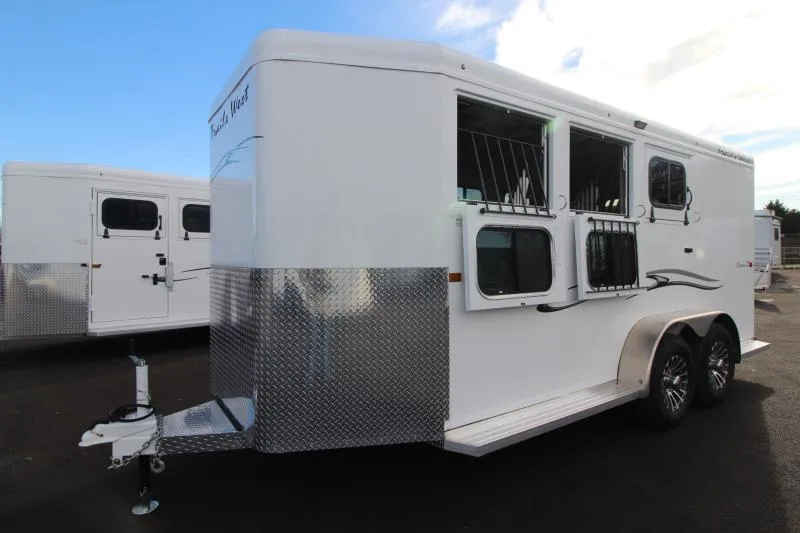 2026 Trails West Classic II 3 Horse Trailer - Nice Tack Room!