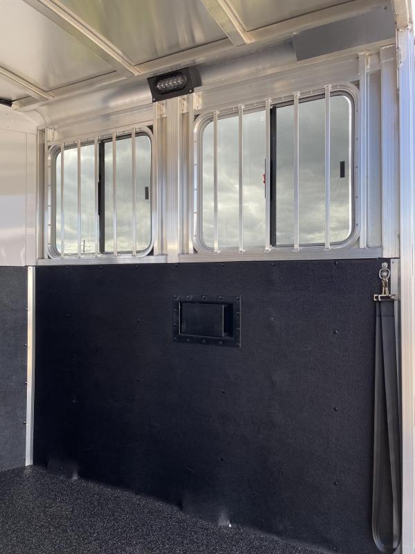 2022 Exiss Express SS 2 Horse Bumper Pull Easy Care Flooring Drop