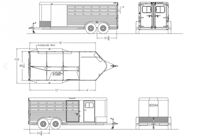 2021 Exiss Exhibitor 716A Stock Trailer-6 Removable Pens-Rear Ramp-Tack Room-Escape Door 2021 Exiss Exhibitor 716A Stock Trailer-6 Removable Pens-Rear Ramp-Tack Room-Escape Door