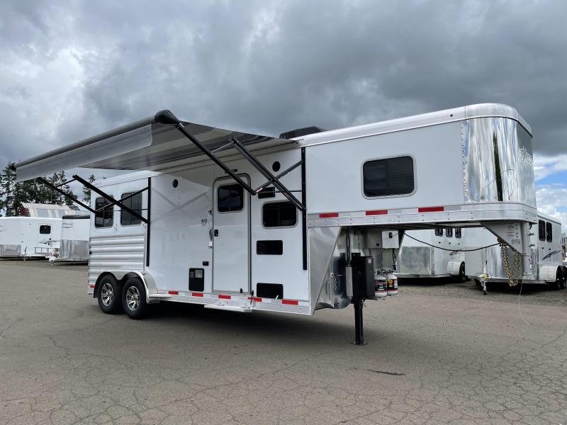 2022 Exiss Escape 7208 - 2 Horse Living Quarters - Drop Down Windows & Bars - Foldable Rear Tack - Easy Care Flooring - Aluminum Air Flow Dividers - Jackknife Sofa - Pass thru Door 2022 Exiss Escape 7208 - 2 Horse Living Quarters - Drop Down Windows & Bars - Foldable Rear Tack - Easy Care Flooring - Aluminum Air Flow Dividers - Jackknife Sofa - Pass thru Door