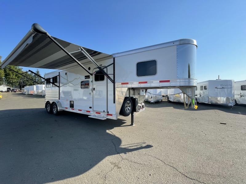 2022 Exiss Escape 2 Horse LQ - 7' Wide - 10'6'' Shortwall - All Aluminum Construction! - Easy Care Floor - Big Fridge 2022 Exiss Escape 2 Horse LQ - 7' Wide - 10'6'' Shortwall - All Aluminum Construction! - Easy Care Floor - Big Fridge