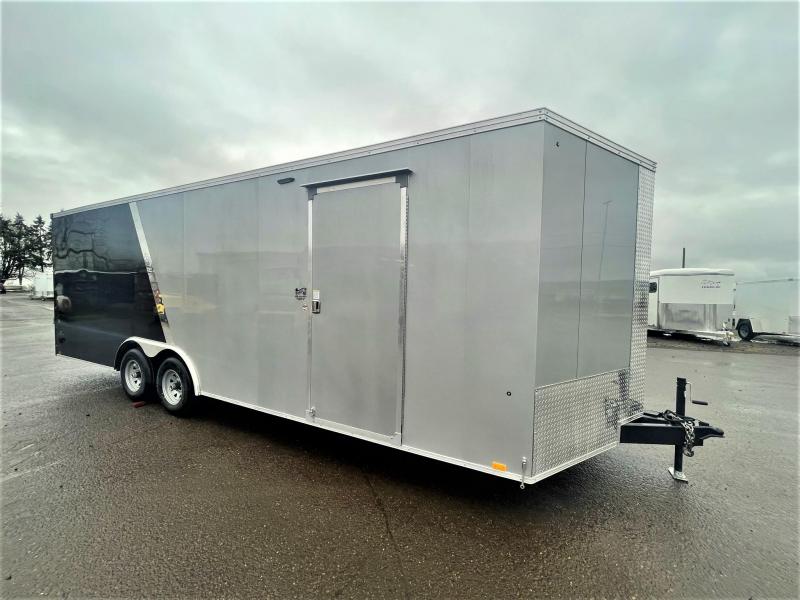 2023 Look Trailers Jasper Auto 8.5 x 24 - E-track - Escape Door Above Fenders on Drivers Side - Floor Tie Downs - 10K - Tandem 5.2K Rubber Torsion Axles w/ Electric Brakes - V nose 2023 Look Trailers Jasper Auto 8.5 x 24 - E-track - Escape Door Above Fenders on Drivers Side - Floor Tie Downs - 10K - Tandem 5.2K Rubber Torsion Axles w/ Electric Brakes - V nose