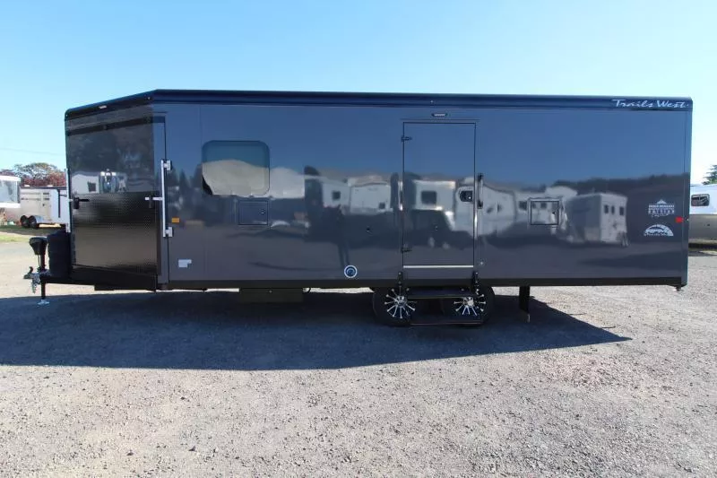 COMING FALL 2025! 2026 Trails West RPM 28' Snowmobile Trailer-Altitude Package-30gal. Fuel Cell w/Pump-Power Rear Ramp-7.5 gal. LP Tanks