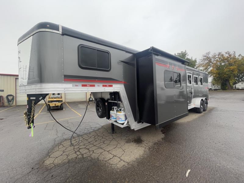 2023 Bison Silverado 3H LQ - REDUCED $2875 - All Aluminum - 7' Wide - 11' Shortwall - Dinette in Slide - Drop Down Head/Tailside Windows - Power Awning - Escape Door and Many More!