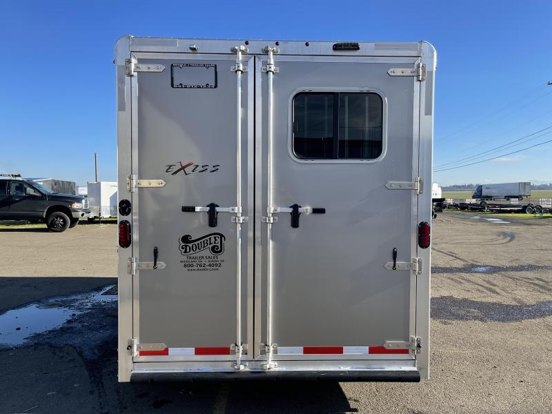 2022 Exiss 720 2 Horse Bumper Pull Foldable Rear Tack Drop Down