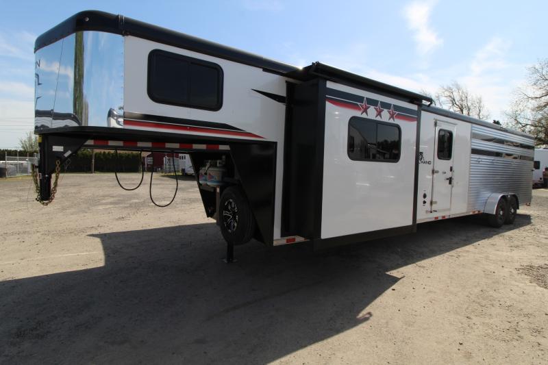 2023 Bison Trail Hand 711S16 Stock / Stock Combo Trailer16ft Livestock area w/ center divider