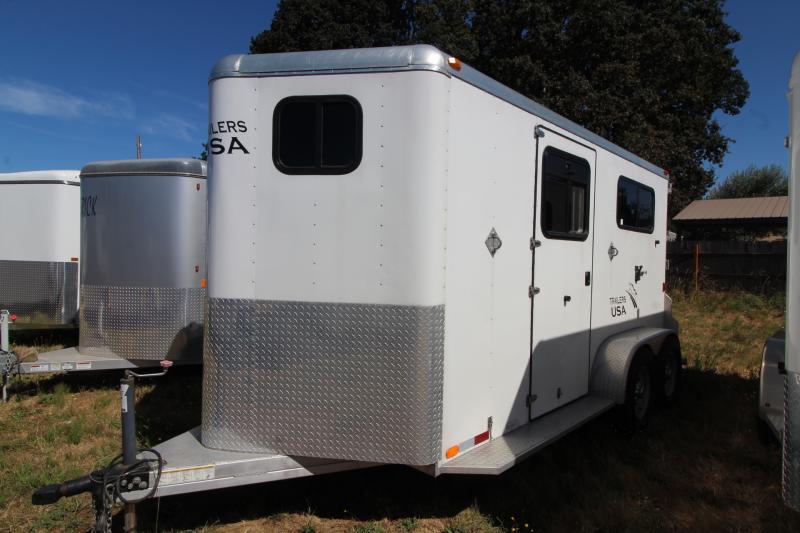 2015 Trailers USA Inc. all aluminum 2 Horse Straight load Trailer