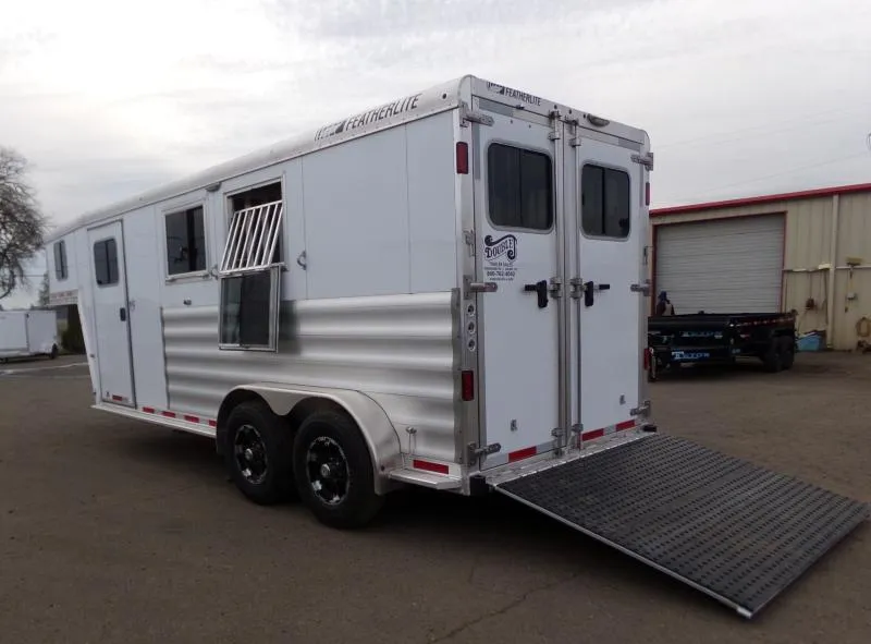 $1,000 BELOW COST! NEW Featherlite 9600 GN Horse Trailer - Swingout Saddle Rack