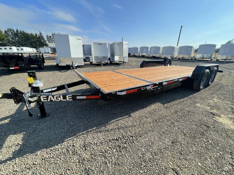 2022 Eagle Trailer 7X20 Black Hawk Split Tilt Bed Tandem Axle 14K Trailer - Pressure Treated Wood - Adjustable Coupler - (4)D-rings - Diamond Plate Fenders - Stake Pockets - Heavy Duty Rub Rail - LED Lights - Spare tire and Mount 2022 Eagle Trailer 7X20 Black Hawk Split Tilt Bed Tandem Axle 14K Trailer - Pressure Treated Wood - Adjustable Coupler - (4)D-rings - Diamond Plate Fenders - Stake Pockets - Heavy Duty Rub Rail - LED Lights - Spare tire and Mount