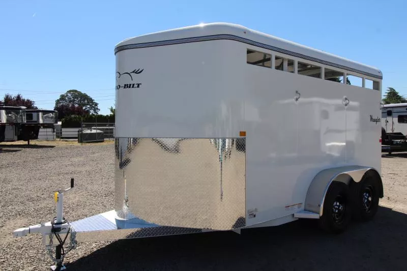 2026 Thuro-Bilt Wrangler 2 Horse Trailer-Telescoping Padded Dividers-Swing-Out Saddle Tree- Spare Tire- Extra Divider Catch Horse Trailer