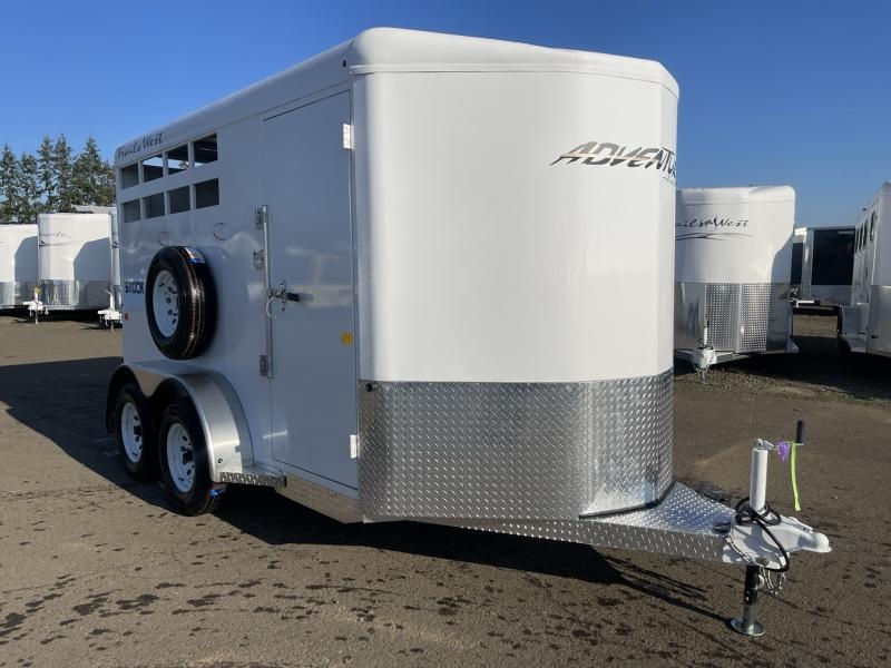 2023 Trails West Adventure 14' Stock Combo - Swinging Tack - Combination Rear Door - All Steel Construction - Removable Stationary Saddle Rack 2023 Trails West Adventure 14' Stock Combo - Swinging Tack - Combination Rear Door - All Steel Construction - Removable Stationary Saddle Rack