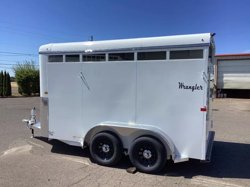 2026 Thuro-Bilt Wrangler 2 Horse Trailer-Telescoping Padded Dividers-Swing-Out Saddle Tree- Spare Tire- Extra Divider Catch
