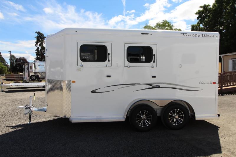 2023 Trails West Classic II Warmblood 2 Horse Trailer Lined and